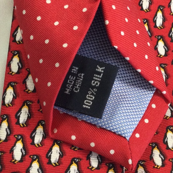 Tommy Hilfiger silk necktie. Penguins. - Picture 6 of 6